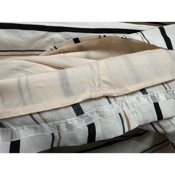 Anthropologie ETT:TWA Plus Manon Striped Flared Wide Leg Pants White Size 14 - Picture 11 of 14